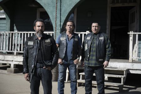 Michael Irby, Raoul Max Trujillo, and Frankie Loyal in Mayans M.C.: Overreaching Don't Pay (2021)