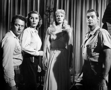 Jean Byron, William Henry, Helene Stanton, and Johnny Weissmuller in Jungle Moon Men (1955)