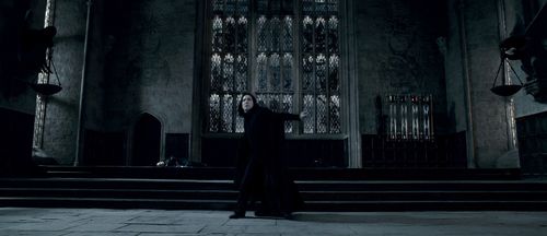 Alan Rickman, Ralph Ineson, and Suzanne Toase in Harry Potter and the Deathly Hallows: Part 2 (2011)