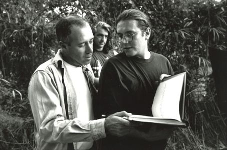 Stephen Woolley and David Geffen on the set of Interview with the Vampire in New Orleans