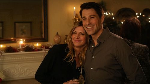 Ryan Caltagirone and Jes Macallan in The Engagement Clause (2016)