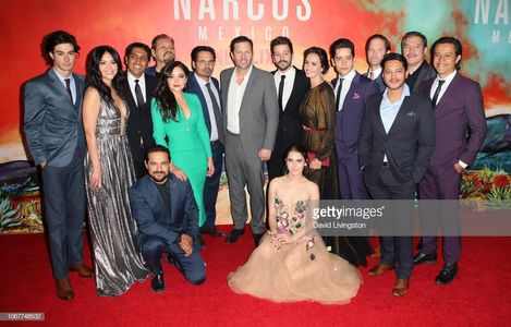 Netflix's 'Narcos: Mexico' Season 1 Premiere - Arrivals LOS ANGELES, CALIFORNIA - NOVEMBER 14: (L-R, center) Michael Pen