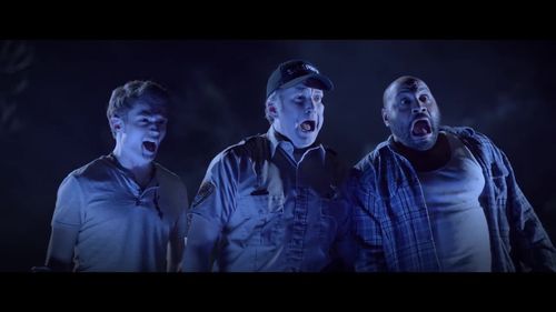 Burnie Burns, Colton Dunn, and Michael Jones in Lazer Team (2015)