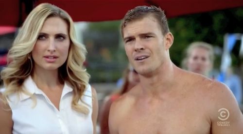 Alan Ritchson and Analeis Lorig in Workaholics (2011)