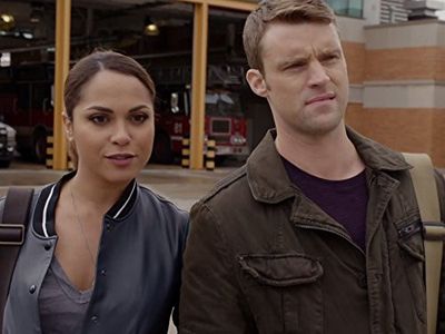 Jesse Spencer and Monica Raymund in Chicago Fire (2012)