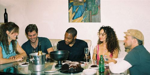 Garikayi Mutambirwa, Nathan Marlow, Sherry Romito, Kara Chaput, and Dan Shirey in The Great L.A. Pretenders (2008)