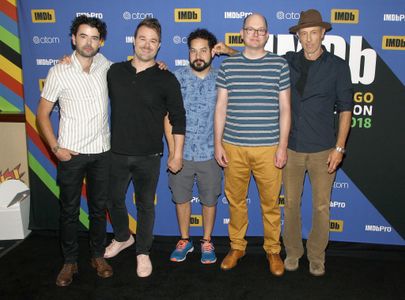 Jon Gries, Nicholas Rutherford, Mark Proksch, Ahmed Bharoocha, and Daniel Stessen at an event for IMDb at San Diego Comi
