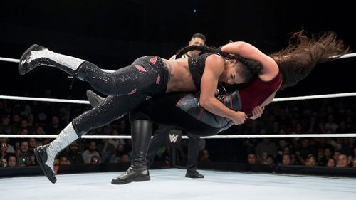 MaryKate Duignan and Bianca Blair in WWE: Mae Young Classic Women Tournament (2017)