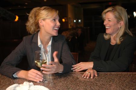 Dorian DeMichele and Katherine Heigl on the set between takes.