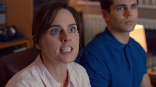 Jill Halfpenny and Jack Derges in Humans (2015)