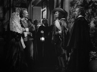José Ferrer, Ralph Clanton, Virginia Farmer, Francis Pierlot, Mala Powers, and William Prince in Cyrano de Bergerac (195