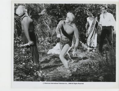 Sean Flynn, Mimmo Palmara, and Marie Versini in Temple of the White Elephant (1964)