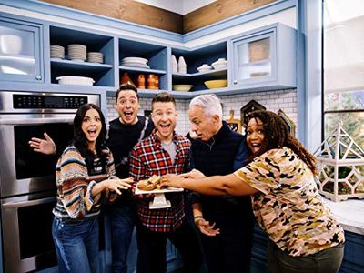 Katie Lee, Sunny Anderson, Geoffrey Zakarian, Jeff Mauro, and Daniel Langan in The Kitchen: Lovin' in the Oven (2020)