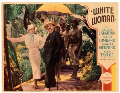 Charles Laughton, Carole Lombard, Noble Johnson, Tetsu Komai, and Greg Whitespear in White Woman (1933)