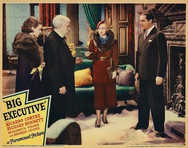 Ricardo Cortez, Richard Bennett, Sharon Lynn, and Elizabeth Young in Big Executive (1933)
