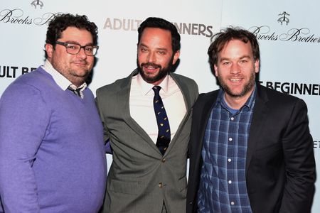 Bobby Moynihan, Nick Kroll, and Mike Birbiglia at an event for Adult Beginners (2014)