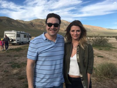 With Mischa Barton on the set of THE TOYBOX