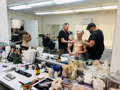 Becoming Ozhin the demon at K.N.B. efx group studios by Scott Stoddard and Kevin Wasner