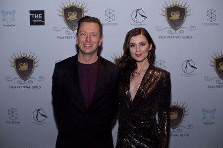 Attending Convergence Premiere at the British Independent Film Festival 2019, pictured with co-star Jeremy Theobald