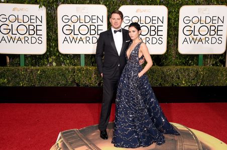 Channing Tatum and Jenna Dewan at an event for 73rd Golden Globe Awards (2016)