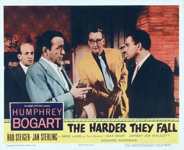 Humphrey Bogart, Edward Andrews, Herbie Faye, and Nehemiah Persoff in The Harder They Fall (1956)