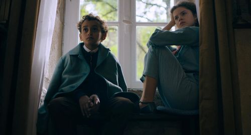 Ismaël Berqouch and Cara Bossom in Monsieur Spade (2024)