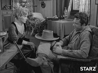 James Arness and Phyllis Coates in Gunsmoke (1955)