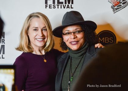 with Amanda Wyss at the Women in Horror Film Festival (2020)