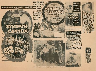 Gene Alsace, Slim Andrews, Kenne Duncan, Tom Keene, Stanley Price, and Rusty the Horse in Dynamite Canyon (1941)