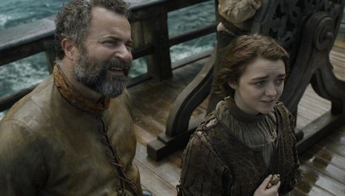 Gary Oliver and Maisie Williams in Game of Thrones (2011)