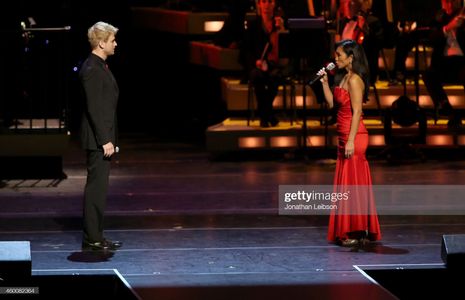 The Music Center's 50th Anniversary Spectacular LOS ANGELES, CA - DECEMBER 06: Singer Anthony Fedorov and actress Jennif