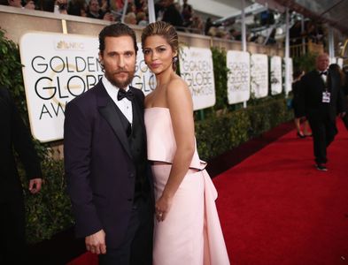 Matthew McConaughey and Camila Alves McConaughey at an event for 72nd Golden Globe Awards (2015)