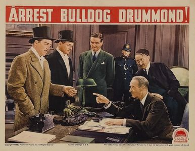 David Clyde, Clyde Cook, Reginald Denny, John Howard, Leonard Mudie, and H.B. Warner in Arrest Bulldog Drummond (1938)