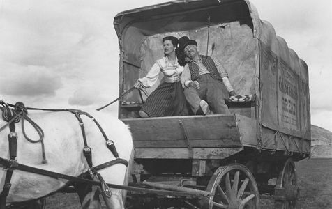 Yvonne De Carlo and Tom Tully in Tomahawk (1951)