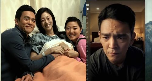 John Cho, Sara Sohn, and Michelle La in Searching (2018)