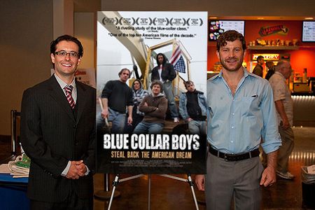 Mark Nistico and Gabe Fazio at the Los Angeles opening of Blue Collar Boys