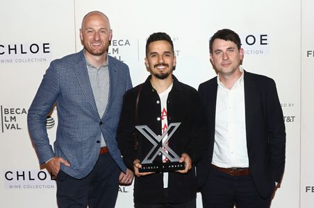 Justin Lomax, Malcolm Pullinger, and Mohammad Gorjestani at an event for For Every Kind of Dream (2018)
