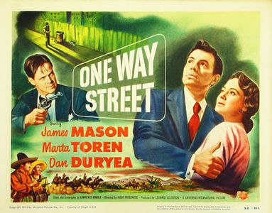 James Mason, Dan Duryea, Rodolfo Acosta, and Märta Torén in One Way Street (1950)