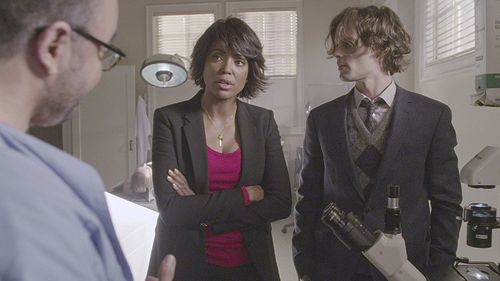 Aisha Tyler, Matthew Gray Gubler, and Cornell Womack in Criminal Minds (2005)