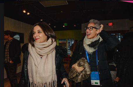 Michelle Cameron and T Sahara Meer arrive at MATANGI/MAYA/M.I.A. film party, Sundance Film Festival, 2018