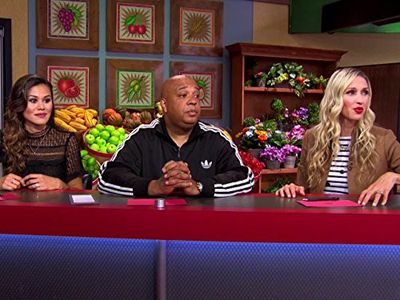 Catherine McCord, Joseph Simmons, and Brandi Milloy in Guy's Grocery Games (2013)