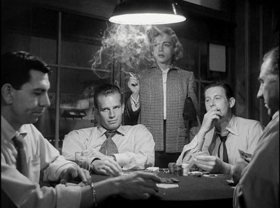Charlton Heston, Ed Begley, Don DeFore, Lizabeth Scott, and Jack Webb in Dark City (1950)