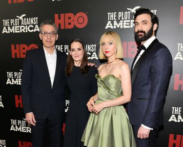 Winona Ryder, John Turturro, Zoe Kazan, and Morgan Spector at an event for The Plot Against America (2020)