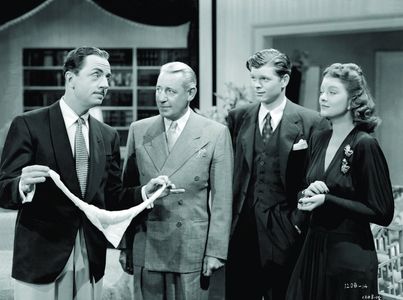 Myrna Loy, William Powell, Barry Nelson, and Henry O'Neill in Shadow of the Thin Man (1941)