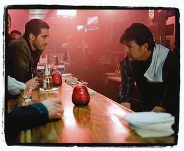 Jake Gyllenhaal and David Manzanares on the set of BROTHERS.