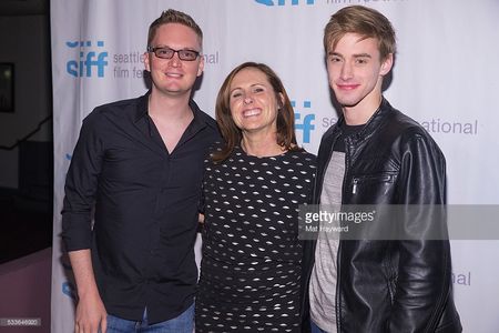 'Miles' director Nathan Adloff (L), actress Molly Shannon and actor Tim Boardman pose for a photo before the Seattle Int