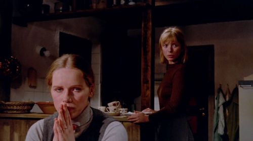 Hanne Borchsenius and Liv Ullmann in The Night Visitor (1971)