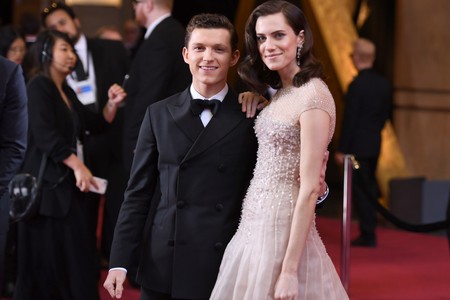 Tom Holland and Allison Williams at an event for The Oscars (2018)
