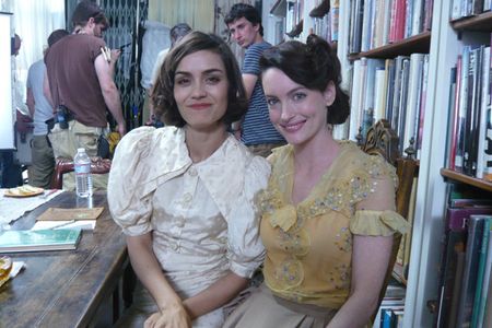 Shannyn Sossamon and Alex Lombard on the set of Man Without A Head
