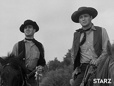 Don Kelly and John Milford in Tales of Wells Fargo (1957)